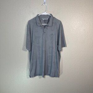 Travis Mathew Polo Mens XL Golf Shirt Cocktail Print Pima Cotton Knit